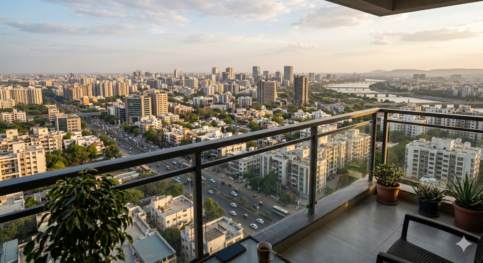 Running balcony view