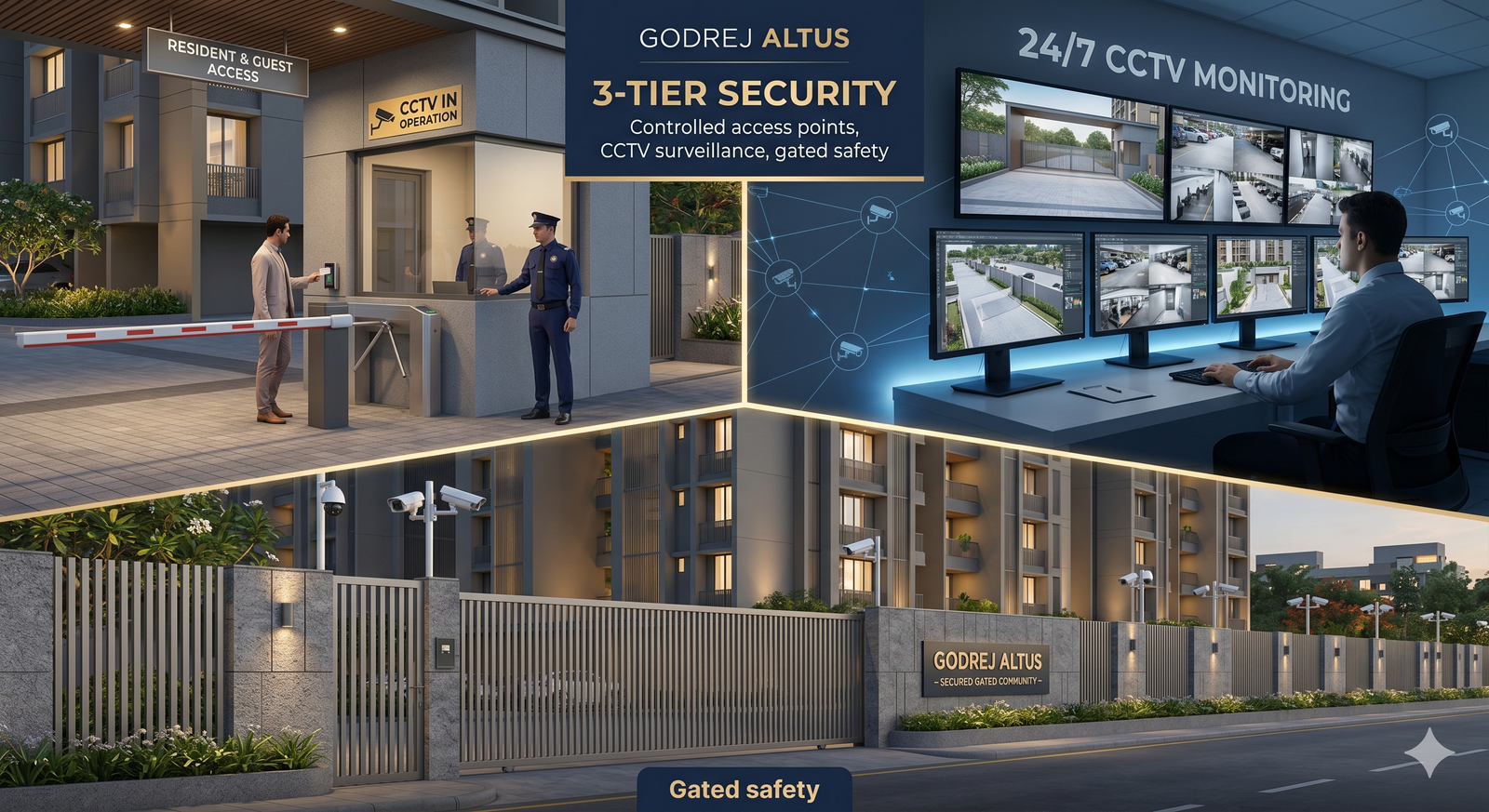 Security monitored lobby